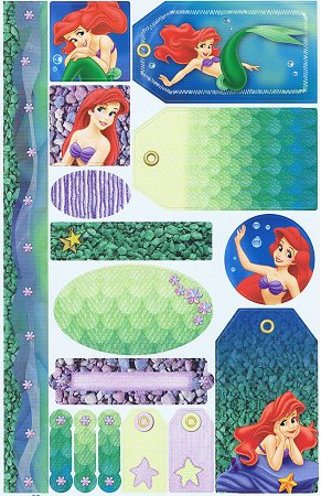 Little Mermaid Tags Stickers